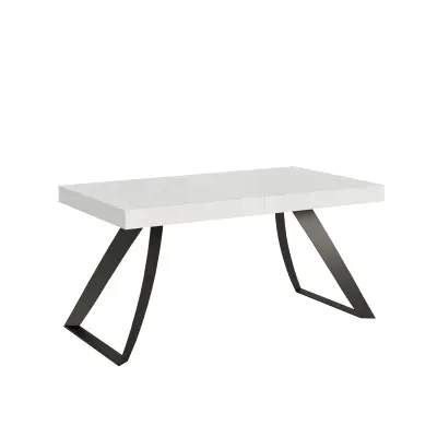 ITAMOBY Proxy (90x160/420 cm) - bela, barva nog: antracit - raztegljiva jedilna miza