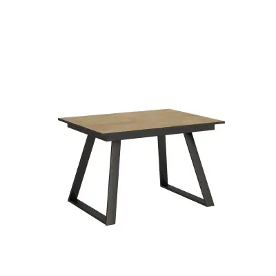 ITAMOBY Bernadette (90x120/180 cm) - hrast, barva nog: antracit - raztegljiva jedilna miza