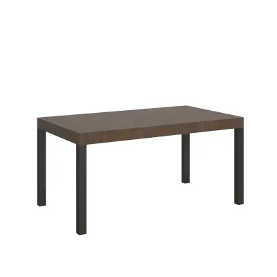 ITAMOBY Everyday (90x160/420 cm) - oreh, barva nog: antracit - raztegljiva jedilna miza