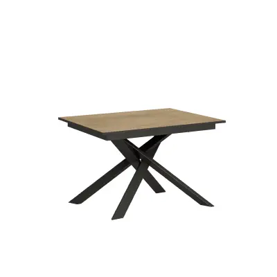 ITAMOBY Ganty (90x120/180 cm) - hrast/antracit, barva nog: antracit - raztegljiva jedilna miza