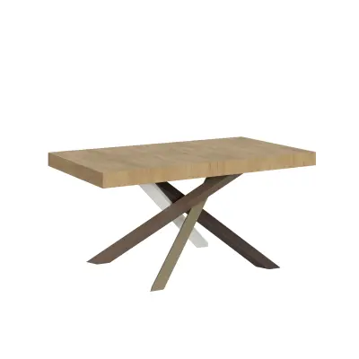ITAMOBY Volantis (90x160/264 cm) - hrast, barva nog: bela, rjava - raztegljiva jedilna miza