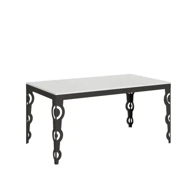ITAMOBY Karamay Evolution (90x160/420 cm) - bela, barva nog: antracit - raztegljiva jedilna miza