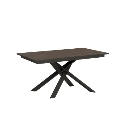 ITAMOBY Ganty (90x160/220 cm) - oreh/antracit, barva nog: antracit - raztegljiva jedilna miza