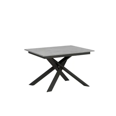 ITAMOBY Ganty (90x120/180 cm) - siva, barva nog: antracit - raztegljiva jedilna miza