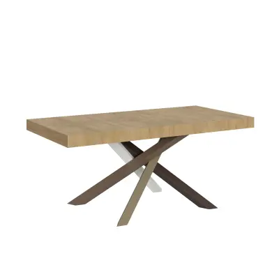 ITAMOBY Volantis (90x180/440 cm) - hrast, barva nog: bela, rjava - raztegljiva jedilna miza