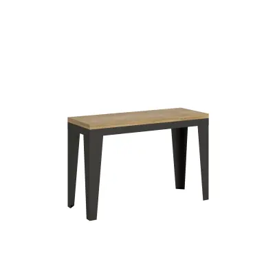 ITAMOBY Flame Double (120/200x45/90) - hrast, barva nog: antracit - preklopna jedilna miza