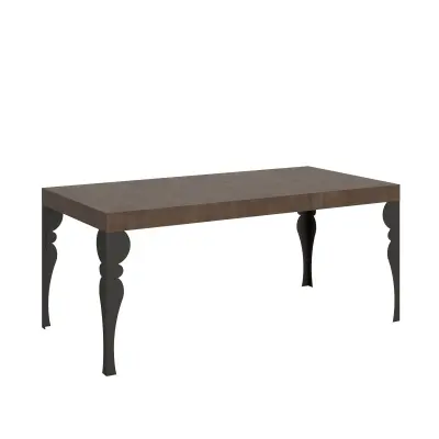 ITAMOBY Paxon (90x180/284 cm) - oreh, barva nog: antracit - raztegljiva jedilna miza