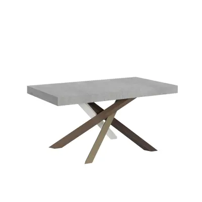 ITAMOBY Volantis (90x160/264 cm) - siva, barva nog: bela, rjava - raztegljiva jedilna miza