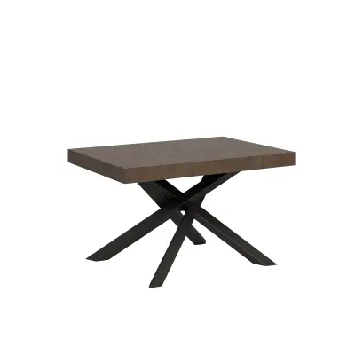 ITAMOBY Volantis (90x130/390 cm) - oreh, barva nog: antracit - raztegljiva jedilna miza