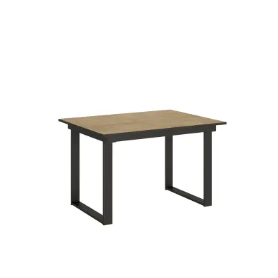 ITAMOBY Bandos (90x120/180 cm) - hrast, barva nog: antracit - raztegljiva jedilna miza