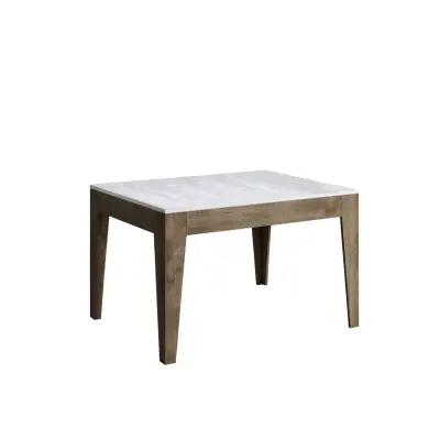 ITAMOBY Cico Mix (90x120/180 cm) - bela, barva nog: oreh - raztegljiva jedilna miza