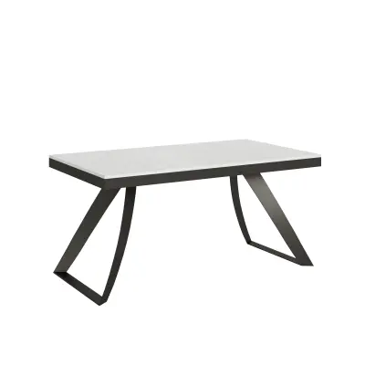 ITAMOBY Proxy Evolution (90x160/264 cm) - bela, barva nog: antracit - raztegljiva jedilna miza