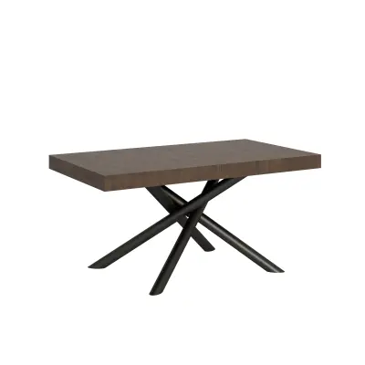 ITAMOBY Famas (90x160/420 cm) - oreh, barva nog: antracit - raztegljiva jedilna miza