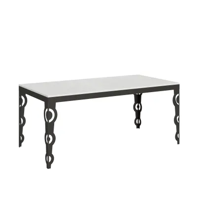 ITAMOBY Karamay Evolution (90x180/284 cm) - bela, barva nog: antracit - raztegljiva jedilna miza