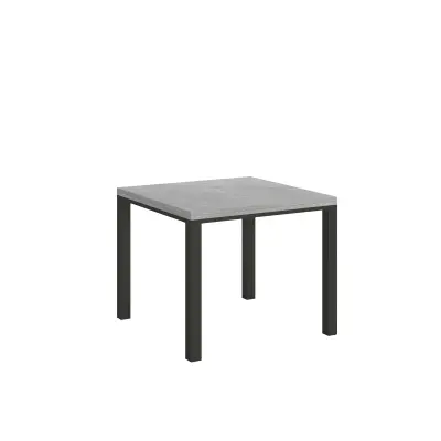 ITAMOBY Everyday Libra (90x90/180 cm) - siva, barva nog: antracit - preklopna jedilna miza