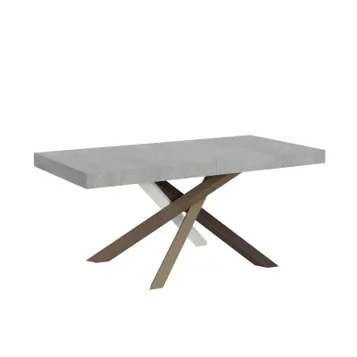 ITAMOBY Volantis (90x180/284 cm) - siva, barva nog: bela, rjava - raztegljiva jedilna miza