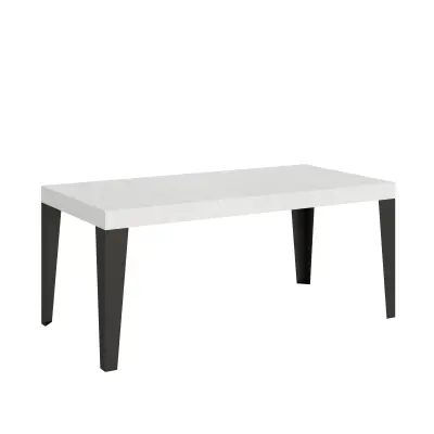 ITAMOBY Flame (90x180/440 cm) - bela, barva nog: antracit - raztegljiva jedilna miza