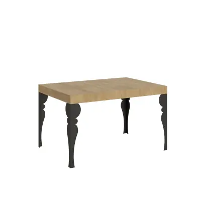 ITAMOBY Paxon (90x130/390 cm) - hrast, barva nog: antracit - raztegljiva jedilna miza