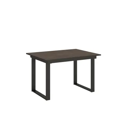 ITAMOBY Bandos (90x120/180 cm) - oreh, barva nog: antracit - raztegljiva jedilna miza