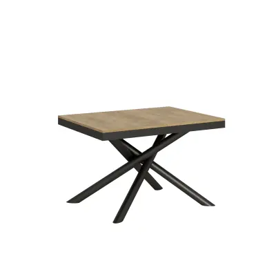 ITAMOBY Famas Evolution (90x120/380 cm) - hrast, barva nog: antracit - raztegljiva jedilna miza