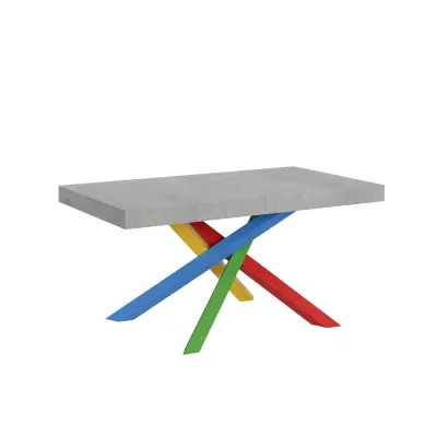 ITAMOBY Volantis (90x160/264 cm) - siva, barva nog: pisana - raztegljiva jedilna miza