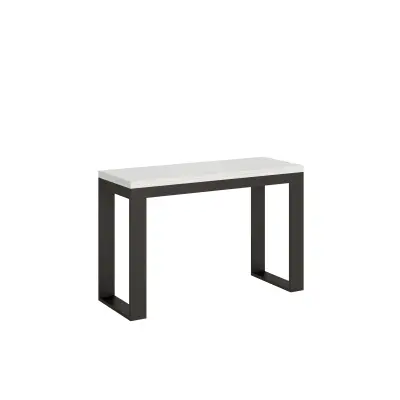 ITAMOBY Tecno Double (120/200x45/90) - bela, barva nog: antracit - preklopna jedilna miza