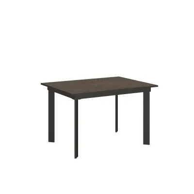 ITAMOBY Cumar (90x120/180 cm) - oreh, barva nog: antracit - raztegljiva jedilna miza