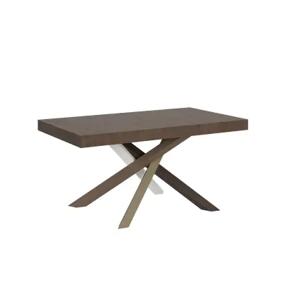 ITAMOBY Volantis (90x160/264 cm) - oreh, barva nog: bela, rjava - raztegljiva jedilna miza
