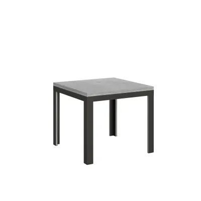 ITAMOBY Linea Libra (90x90/180 cm) - siva, barva nog: antracit - preklopna jedilna miza