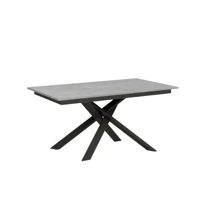 ITAMOBY Ganty (90x160/220 cm) - siva, barva nog: antracit - raztegljiva jedilna miza