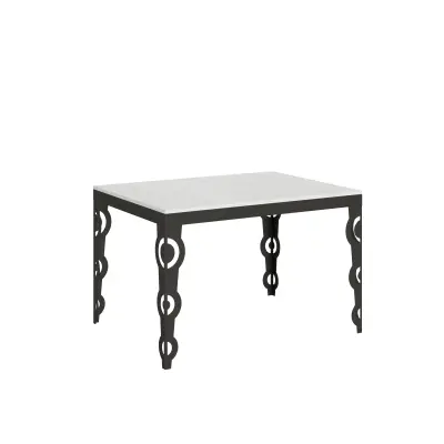 ITAMOBY Karamay Evolution (90x120/224 cm) - bela, barva nog: antracit - raztegljiva jedilna miza