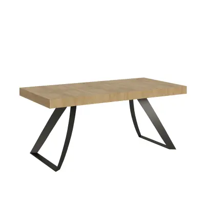 ITAMOBY Proxy (90x180/284 cm) - hrast, barva nog: antracit - raztegljiva jedilna miza