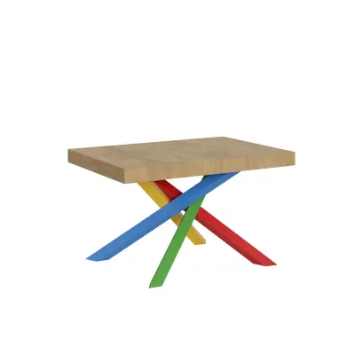 ITAMOBY Volantis (90x130/390 cm) - hrast, barva nog: pisana - raztegljiva jedilna miza