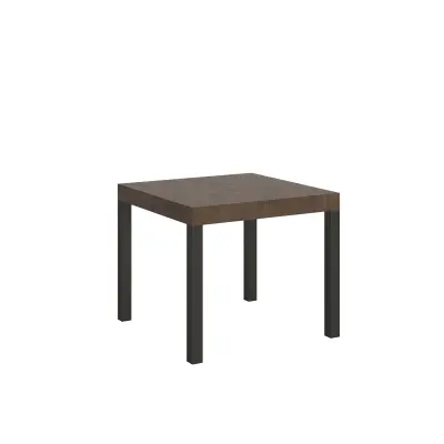 ITAMOBY Everyday (90x90/246 cm) - oreh, barva nog: antracit - raztegljiva jedilna miza