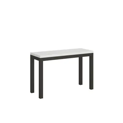 ITAMOBY Everyday Double (120x45/90 cm) - bela, barva nog: antracit - preklopna jedilna miza