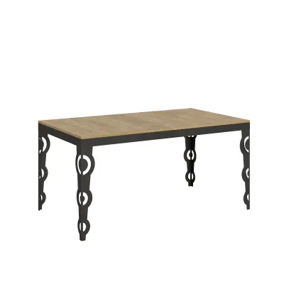 ITAMOBY Karamay Evolution (90x160/420 cm) - hrast, barva nog: antracit - raztegljiva jedilna miza