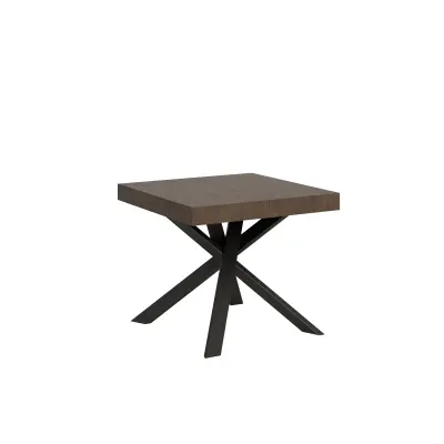 ITAMOBY Clerk (90x90/194 cm) - oreh, barva nog: antracit - raztegljiva jedilna miza