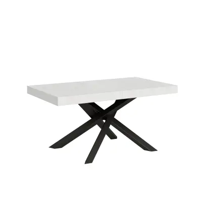 ITAMOBY Volantis (90x160/420 cm) - bela, barva nog: antracit - raztegljiva jedilna miza