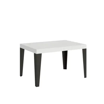 ITAMOBY Flame (90x140/244 cm) - bela, barva nog: antracit - raztegljiva jedilna miza