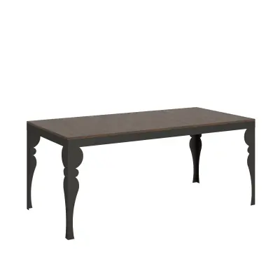 ITAMOBY Paxon Evolution (90x180/440 cm) - oreh, barva nog: antracit - raztegljiva jedilna miza