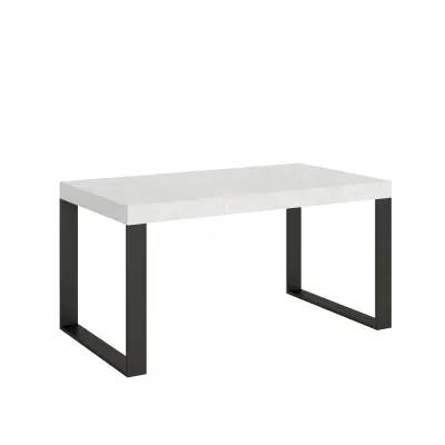 ITAMOBY Tecno (90x160/420 cm) - bela, barva nog: antracit - raztegljiva jedilna miza