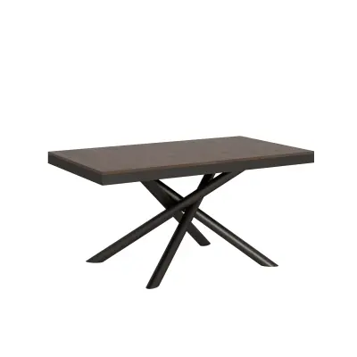 ITAMOBY Famas Evolution (90x160/420 cm) - oreh, barva nog: antracit - raztegljiva jedilna miza