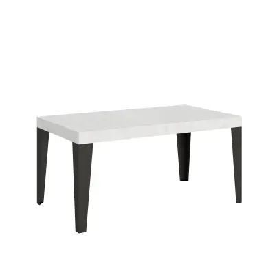 ITAMOBY Flame (90x160/420 cm) - bela, barva nog: antracit - raztegljiva jedilna miza