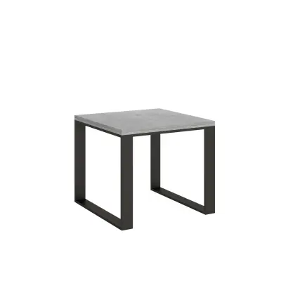 ITAMOBY Tecno Libra (90x90/180 cm) - siva, barva nog: antracit - preklopna jedilna miza