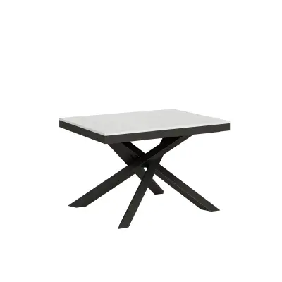 ITAMOBY Volantis Evolution (90x120/380 cm) - bela, barva nog: antracit - raztegljiva jedilna miza