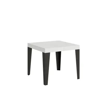 ITAMOBY Flame (90x90/246 cm) - bela, barva nog: antracit - raztegljiva jedilna miza