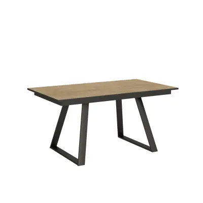 ITAMOBY Bernadette (90x160/220 cm) - hrast, barva nog: antracit - raztegljiva jedilna miza