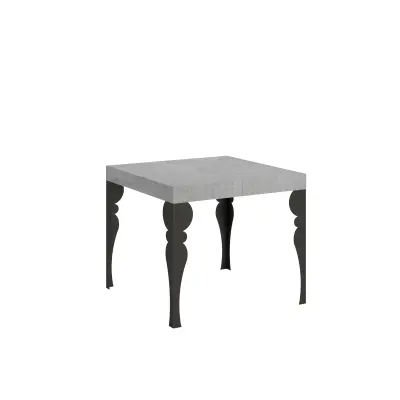 ITAMOBY Paxon (90x90/246 cm) - siva, barva nog: antracit - raztegljiva jedilna miza