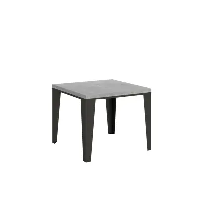 ITAMOBY Flame Libra (90x90/180 cm) - siva, barva nog: antracit - preklopna jedilna miza