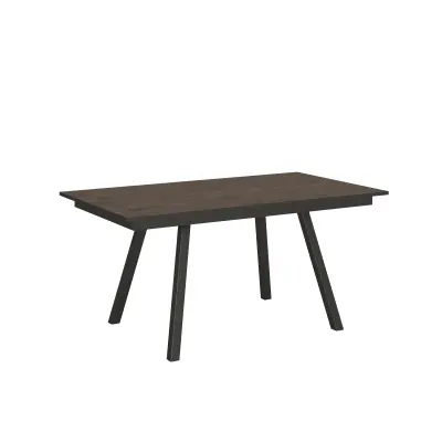 ITAMOBY Mirhi (90x160/220 cm) - oreh, barva nog: antracit - raztegljiva jedilna miza